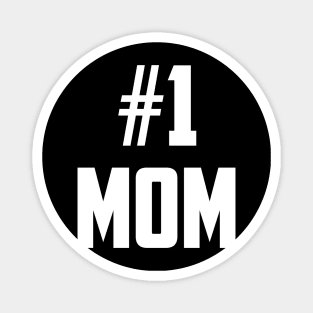 #1 Mom Number One White Magnet